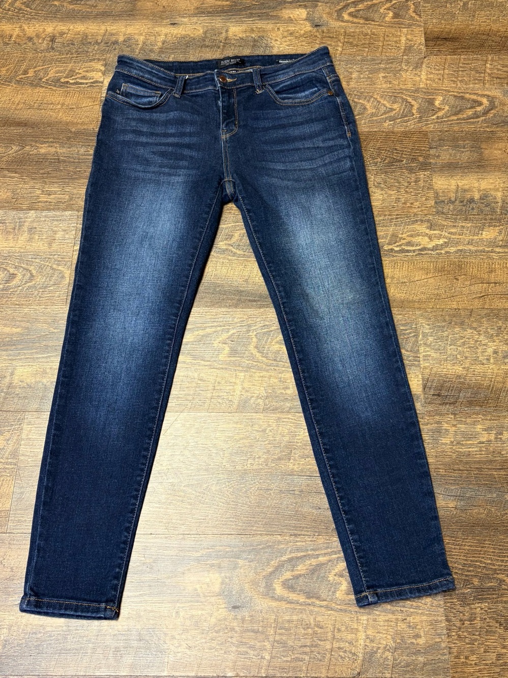 Judy Blue Skinny Jeans Women's Size 13/31 Dark Wash Mid Rise Blue Denim Stretch